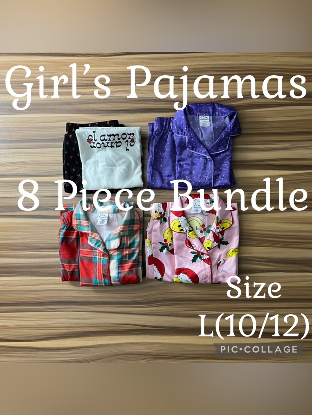 Girls Clothes Target Art Class 8 Piece Bundle Pajamas Sets Size L(10/12)